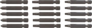 Photo of Craftsman screwdriver bit set SKU CMAF122MIX15, fifteen dark steel bits arranged in three rows, front angle.