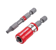 Photo of Craftsman screwdriver bit set CMAF2TX252 with red magnetic holder, front angle on white background.