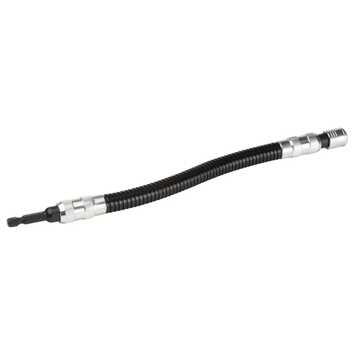 Photo of Craftsman CMAF5FLEX flexible black and silver bit extension, side angle, photography accessory.
