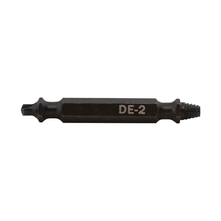 Photo of CRAFTSMAN screw extractor bit DE-2, SKU CMAT132, black metal, side angle on white background.