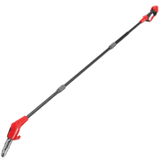 Photo of Craftsman pole saw CMCCSP20B, red and black, side view on white background.