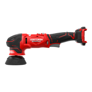 Craftsman cordless polisher CMCE130, red and black, side angle, with textured grip and brushless motor.