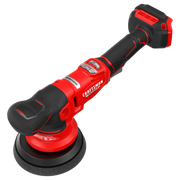 Craftsman CMCE150 cordless red and black polisher tool, angled view on white background.