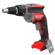 Photo of Craftsman cordless screw gun CMCF600B, red and black, side angle on white background.