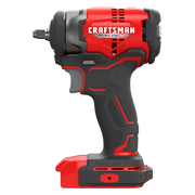Photo of Craftsman brushless impact wrench CMCF911B, red and black, side view on white background.