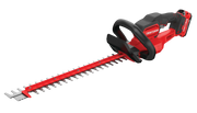 Photo of Craftsman hedge trimmer CMCHTS820D1, red and black, side angle on white background.