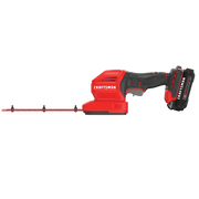 Craftsman cordless shrub shear CMCPHT818D1 white background beauty shot left side angle.