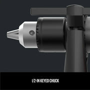 Craftsman CMED741 graphics showing 1/2-in keyed chuck in closeup profile view.