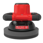 Front angle photo of CRAFTSMAN CMEE100 red and black power polisher with ergonomic handles.