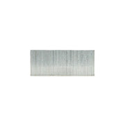 A close-up image of a row of silver metal staples arranged in a rectangular strip against a white background.