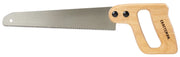 Photo of Craftsman hand saw CMHT20221 with light wood handle and straight steel blade, side angle on white background.