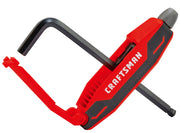 Photo of Craftsman hex key folding set CMHT26023 with red and black handle, angled on white background.