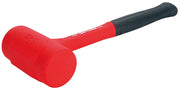 Photo of Craftsman red dead blow hammer with black handle, SKU CMHT54169, side angle.