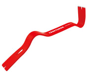 Photo of Craftsman CMHT55525 red curved pry bar, tool category, side angle on white background.