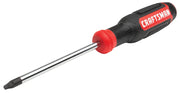 Craftsman CMHT65064 black and red Phillips screwdriver side angle on white background.