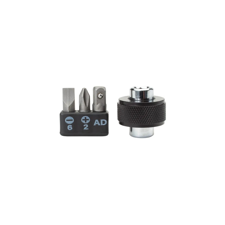 Photo of Craftsman CMHT65077 bit and adapter set, black and silver, front angle, tool accessory.
