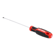 Craftsman CMHT65159 flathead screwdriver, black and red handle, side angle, white background.