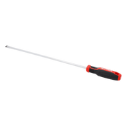 Photo of Craftsman CMHT65168 flat pry bar with black and red handle, side angle on white background.