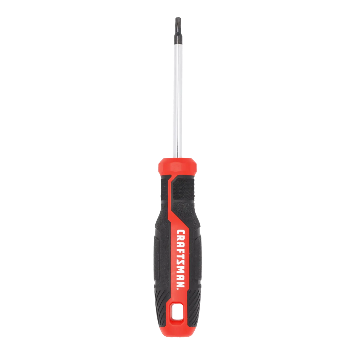 Craftsman Torx screwdriver with black and red handle, front view, SKU CMHT65175.
