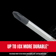 Photo of Craftsman Phillips screwdriver bit, SKU CMHT65619V, silver shaft and black tip, angled on black background.