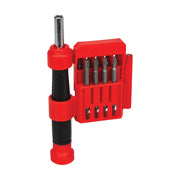 Craftsman precision screwdriver set with black handle and red case, SKU CMHT68005, front angle on white background.
