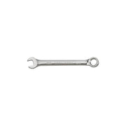 Photo of Craftsman CMMT12082 combination wrench, silver, open end and box end, top view on white background.