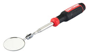 Craftsman CMMT14116 inspection mirror with telescoping handle, black and red, side angle photo.