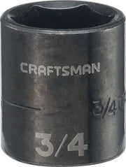 3 eighths inch drive 3 quarters inch s a e impact shallow socket.
