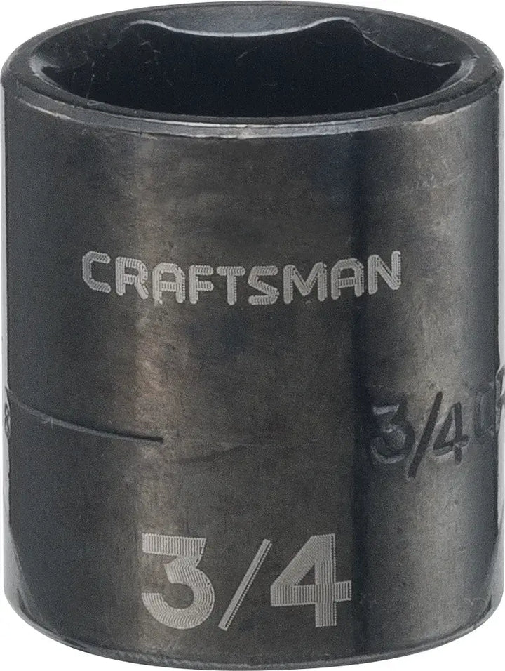 3 eighths inch drive 3 quarters inch s a e impact shallow socket.

