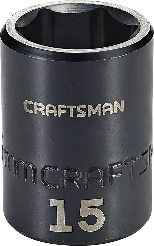 3 eighths inch 15 millimeter metric impact shallow socket.