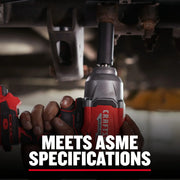 Photo of Craftsman power tool in use, red and black color, shown with SKU CMMT15887.
