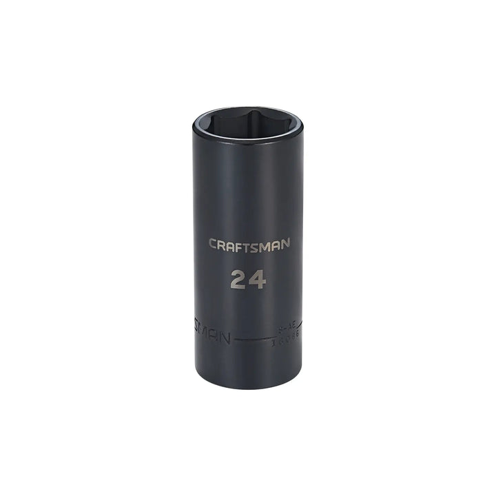 Craftsman 24 mm deep socket, CMMT16086, black finish, photographed from front on white background.