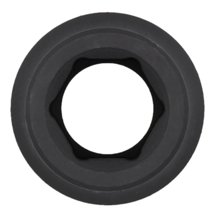 A close-up image of a black Craftsman socket, viewed from the top, showing the hexagonal opening used for turning nuts and bolts.