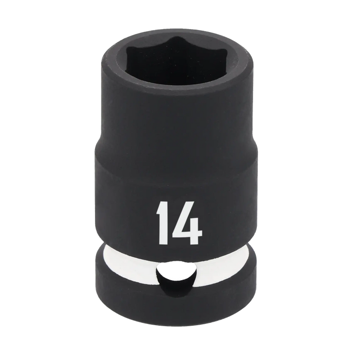 A close-up image of a black Craftsman socket tool with the number 14 printed on it, designed for use with ratchets or wrenches.