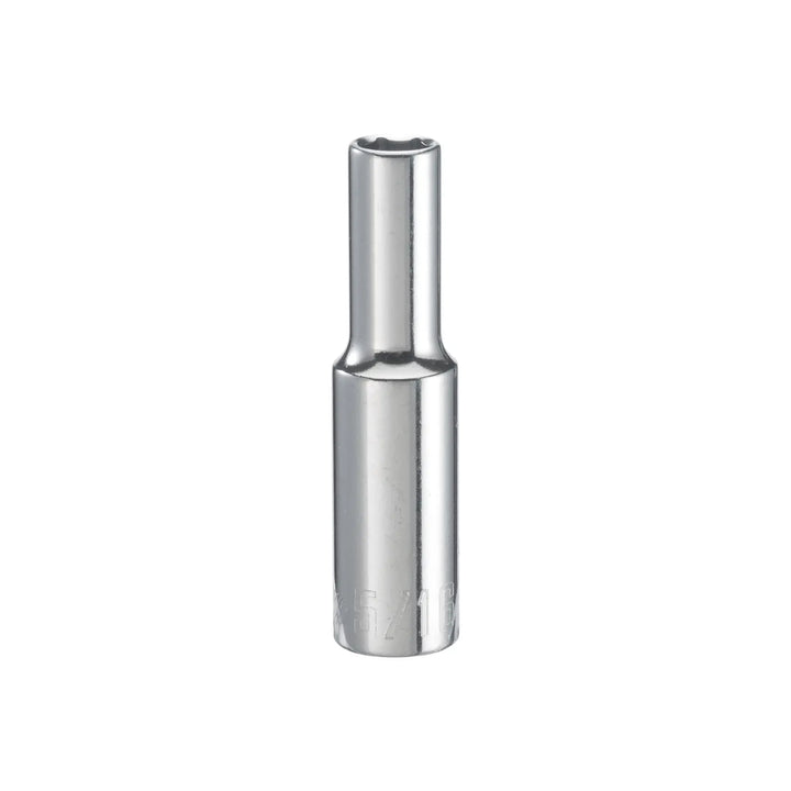 Photo of Craftsman CMMT23145 chrome deep socket, photographed upright on white background, tool accessory.