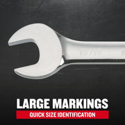 Craftsman open-end wrench CMMT38961 with large 15/16 size marking on black background, graphics view.