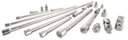 Photo of CRAFTSMAN CMMT42283 chrome extension bar set with multiple drive sizes, displayed on white background.