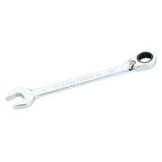 A chrome-finished ratcheting combination wrench with an open end on one side and a ratcheting box end on the other, featuring the CRAFTSMAN brand name engraved on the handle.