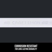 Photo of Craftsman graphics CMMT42576 with corrosion resistant marking, close up on silver finish.