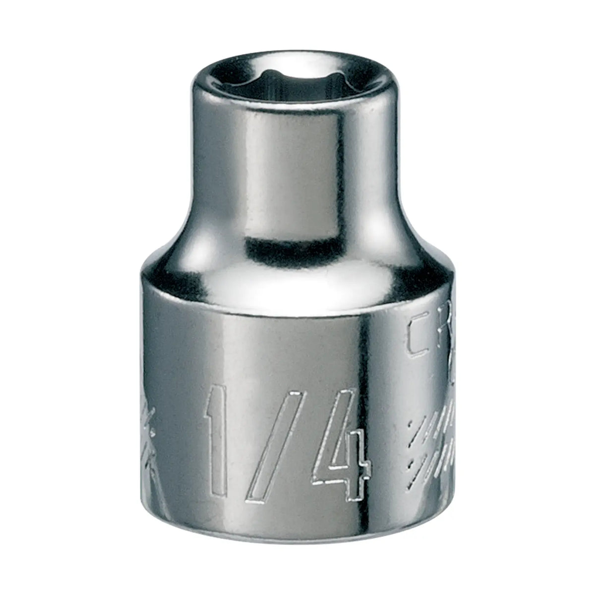Craftsman chrome 1/4-inch socket, SKU CMMT42999, front angle on white background.