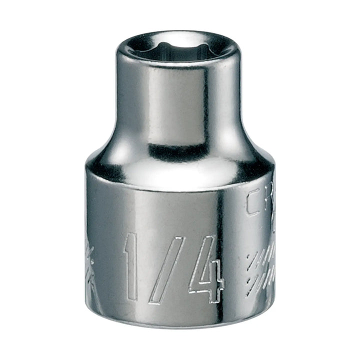 Craftsman chrome 1/4-inch socket, SKU CMMT42999, front angle on white background.