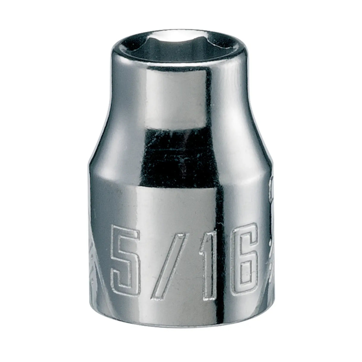 Craftsman 5/16 inch chrome socket, SKU CMMT43000, tool accessory, front angle on white background.