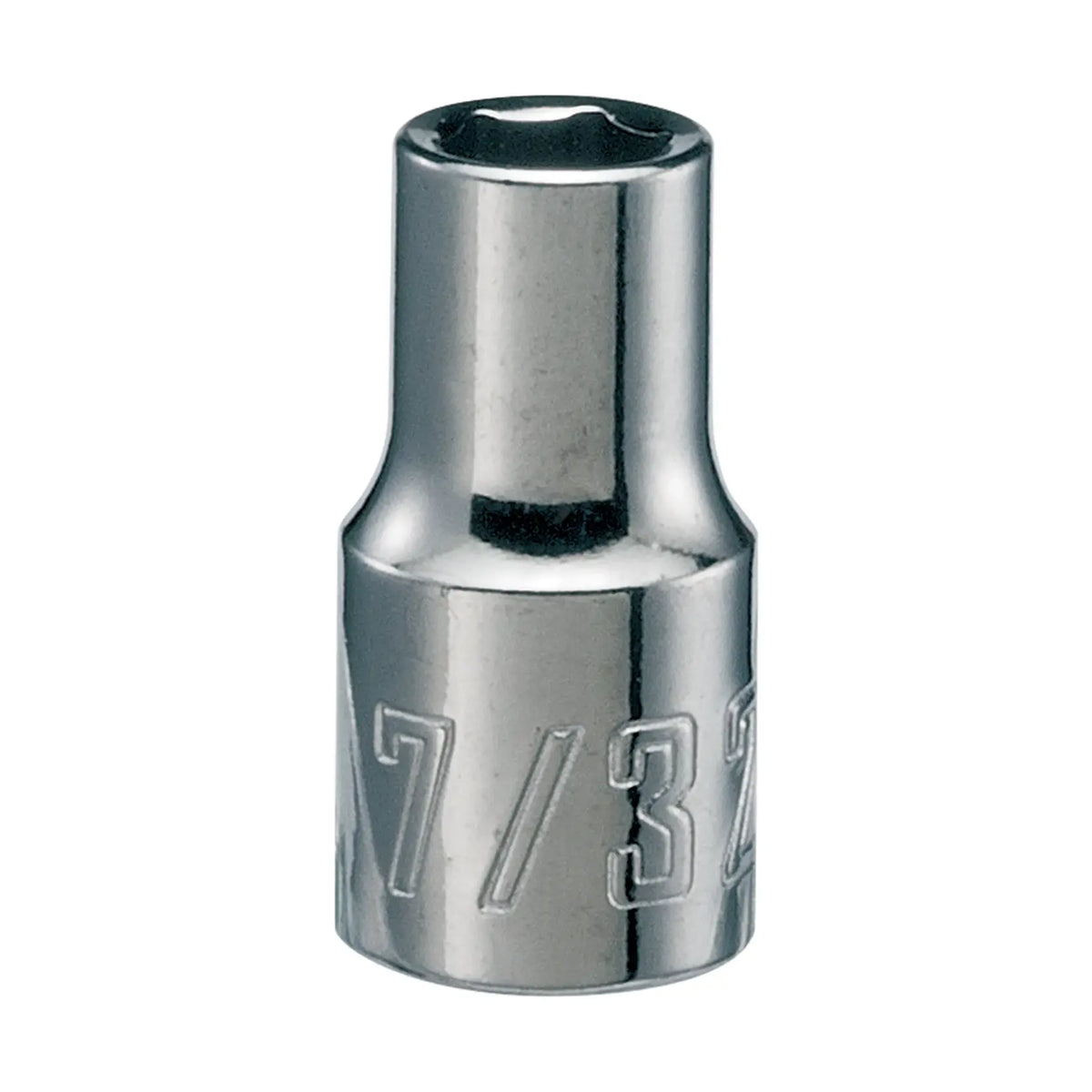 Photo of CRAFTSMAN socket tool, chrome finish, 7/32 inch, front angle, SKU CMMT43492.