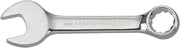 Photo of Craftsman CMMT44140 16mm combination wrench in polished chrome, side angle on white background.