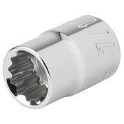 Craftsman chrome socket with 12-point interior, photography on white background CMMT44332