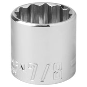 Craftsman chrome 7/8 inch socket CMMT44339, photographed upright on white background.