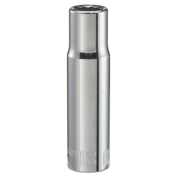 Photo of CRAFTSMAN deep socket, chrome finish, SKU CMMT44441, shown upright on white background.
