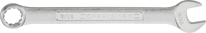 Craftsman CMMT44696 combination wrench, silver, 3/16 inch, top angle on white background.