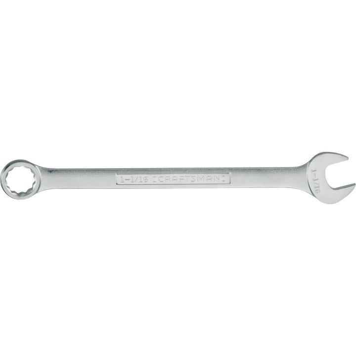 Photo of Craftsman combination wrench CMMT44706, silver, 1-1/16 inch, front view, on white background.