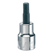 Photo of Craftsman hex bit socket, 7/32 size, chrome finish, SKU CMMT46662, tool category, front angle.